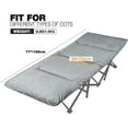 thumbnail image 4 of REDCAMP Cot Pads for Camping, Soft Comfortable Cotton Sleeping Cot Mattress Pad 75"x29", Grey/Blue, 4 of 7