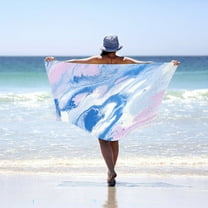 LACKUST Beach Towel with Unique Pattern - 75x150cm Oversized, Quick-Dry & Lightweight for Travel & Home
