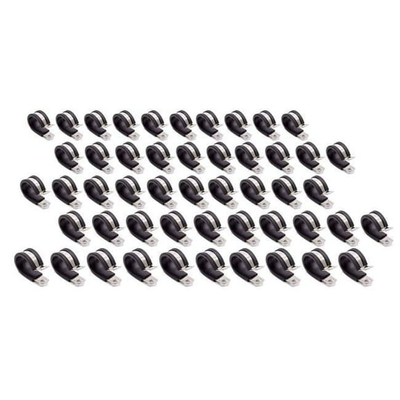 Allstar Performance ALL18306-50 0.875 in. Aluminum Line Clamps - Pack of 50