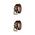 thumbnail image 1 of Bearachild Cinturón de cuero para hombre, hebilla doble de 3,8 cm, pretina ahuecada, informal, Vintage, para vaqueros, vaquero, negocios, hogar, Type4 NO4, 1 of 6