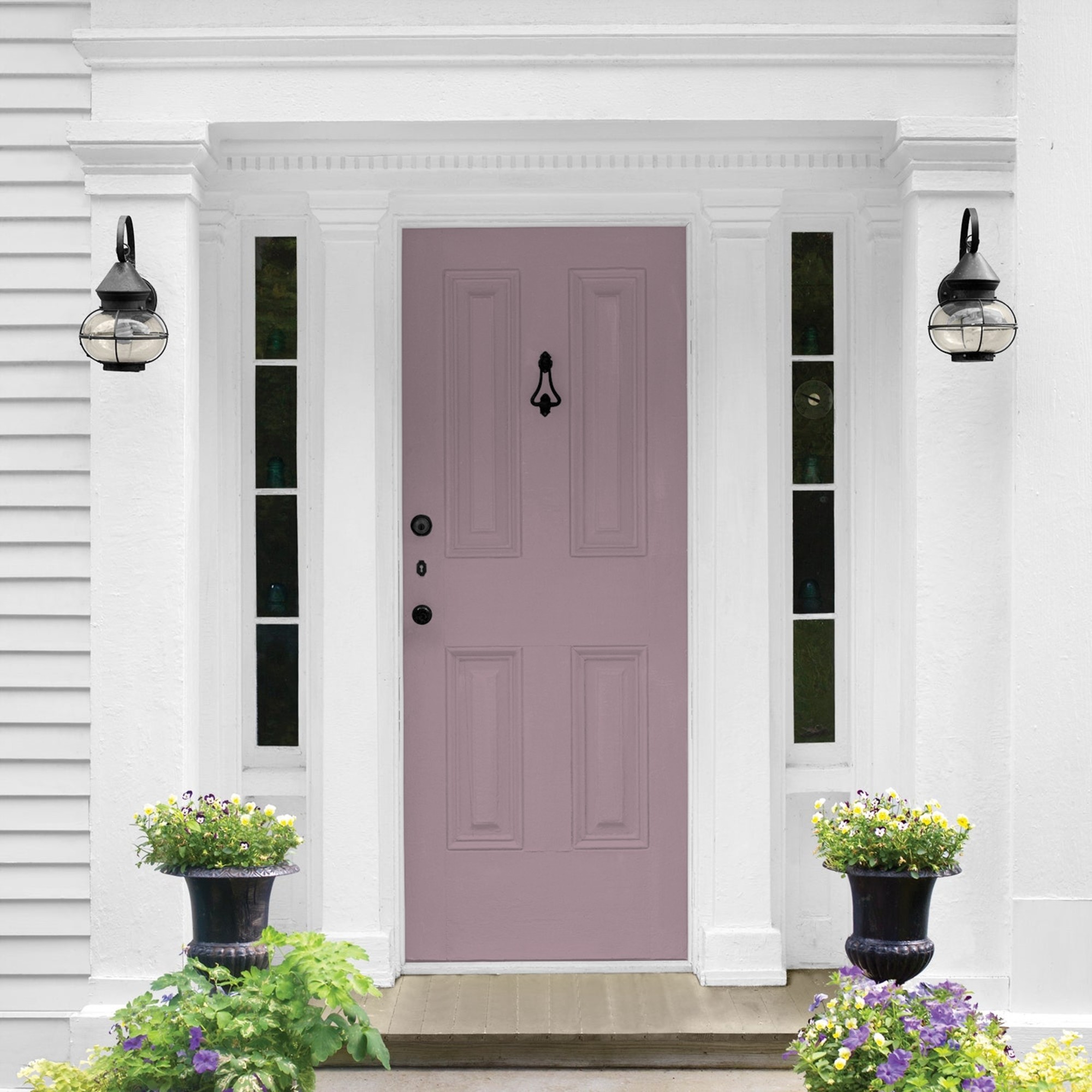 Glidden One Coat Gothic Amethyst / Purple Semi-Gloss Exterior Paint with Primer, 1 Gallon