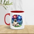 thumbnail image 3 of Happy New Year Pug Family Cheer Winter Midnight Firework 11oz Accent Two-tone Mug Dog Lover Gifts Coffee Tea Cup - 02025, 3 of 5