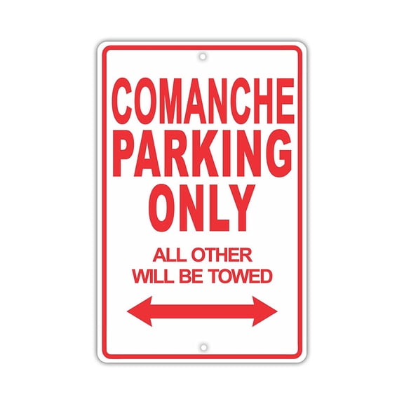 JEEP COMANCHE Parking Only All Others Will Be Towed Ridiculous Funny Novelty Garage Aluminum Sign 8"x12" Plate