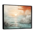 thumbnail image 2 of Designart "Striking Scenery Of Beach Sunset V" Coastal Sunset Floater Framed Wall Art Prints, 2 of 5