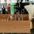 thumbnail image 5 of Wooden Desktop Storage Rack Hair Tool Organizer Shelf Hairdressing Box Scissors, 5 of 6
