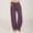 #Purple, variant on DPTALR Women's Solid Color Linen Loose Casual Wide-Leg Long Pants,Beige,Size M