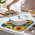 thumbnail image 2 of Sunflower Themed Dish Drying Mat for Kitchen Sink Microfiber Foldable Pad Absorbent Rack Mat Summer 16x18 Inch, 2 of 7