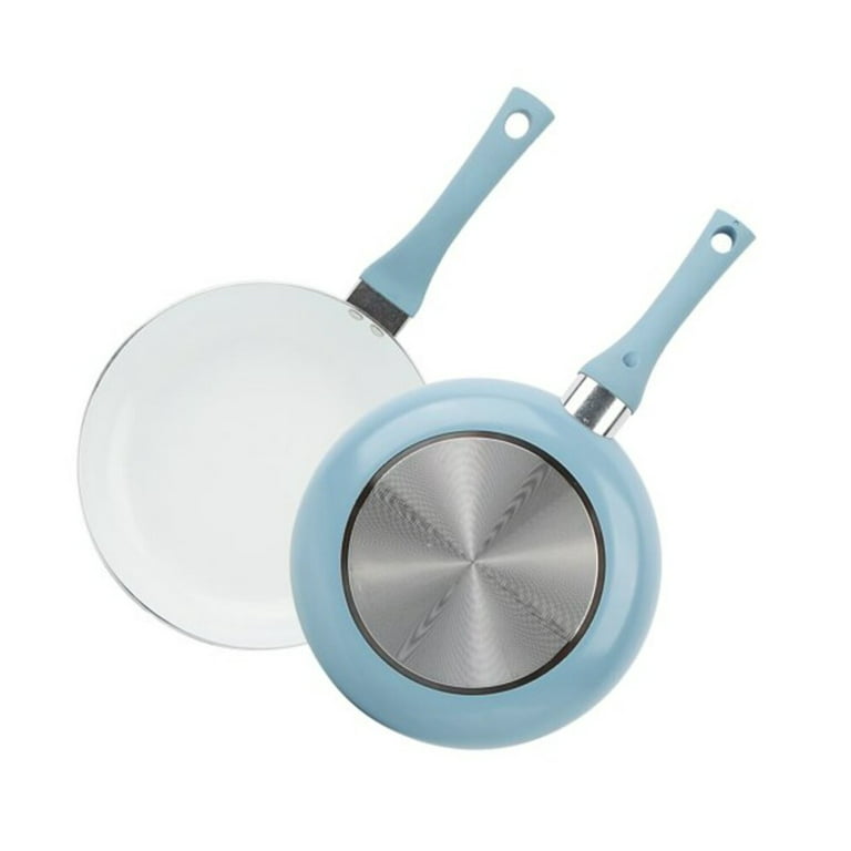 Mainstays Non-Stick Ceramic-Coated Aluminum Alloy Frying Pan - Blue Linen - 12 in