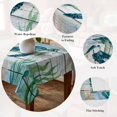thumbnail image 5 of Coastal Turtle Table Cloth Waterproof Tablecloths, Nautical Ocean Shells Seaweeds Starfish Tablecloth Dining Table Cover for Kitchen Party Tabletop Outdoor, Rectangle Tablecloth 60x102 Inch, 5 of 9