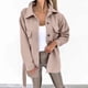 thumbnail image 1 of Puntoco Cárdigan de botones de lana informal para mujer con solapa de manga larga y abrigo de bolsillo tops Flash Picks Puntoco Puntoco-6051, 1 of 5