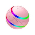 thumbnail image 2 of Chien Boule Jouet Interactif Chiot Chat Roulant Jouet Télécommande Auto Rotation Rebondissant Boule LED Batterie Rechargeable pour Moyen / Grand Cadeau d'Anniversaire de Chien Rose avec Télécommande, 2 of 10