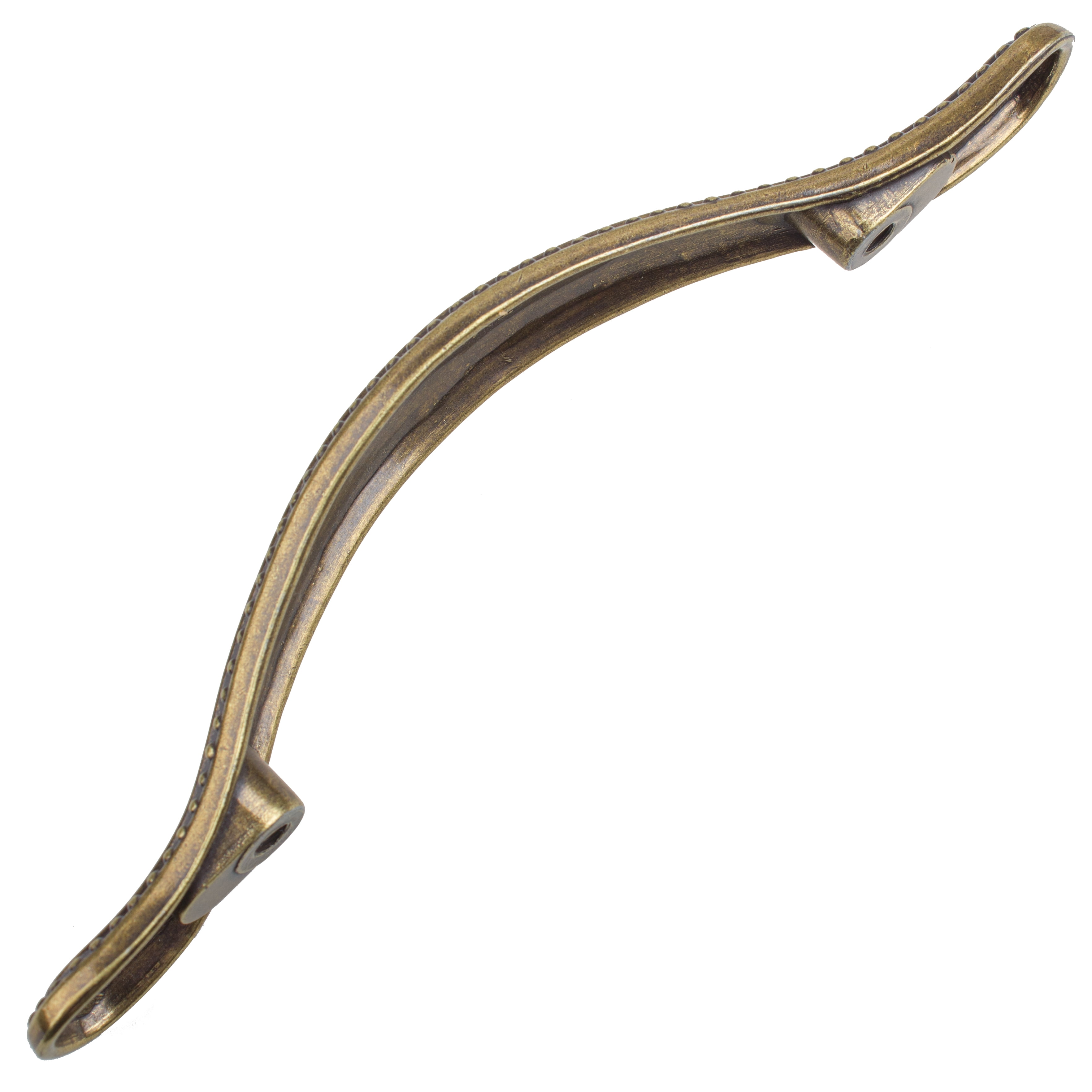 GlideRite 3 in. Center Beaded Pull Cabinet Hardware Handle, Antique Brass