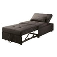 thumbnail image 3 of Furniture of America Lilian Contemporary Fabric Futon Ottoman in Dark Gray, 3 of 6