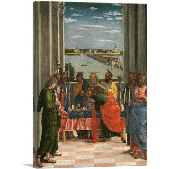 ARTCANVAS The Transit Of The Virgin 1461 Canvas Art Print by Andrea Mantegna - Size: 26" x 18" (1.50" Deep)