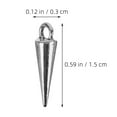 thumbnail image 2 of OULII 40Pcs Zinc Alloy Cone Bead Charms Silver for DIY Earring Jewelry Making, 2 of 7