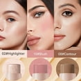 thumbnail image 2 of JUNWELL 3Pcs Contour Stick  Blush Stick  Highlighter Stick  Bronzer Stick  3 Pcs Cream Contour Kit With Brush For A Flawless Look  Contour Stick Makeup Non-Greasy Waterproof  Long-lasting, 2 of 7