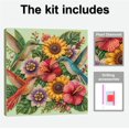 thumbnail image 4 of Sunflower Hummingbird DIY Framed Pearl Painting Kit, Special Shaped Drill Diamond Art Painting Kit, Pearl Gem Art, 20x20cm, 4 of 16