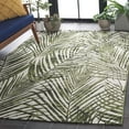 thumbnail image 3 of SAFAVIEH Barbados Deonne Botanical Indoor/Outdoor Area Rug, Ivory/Green, 8' x 10'5", 3 of 13