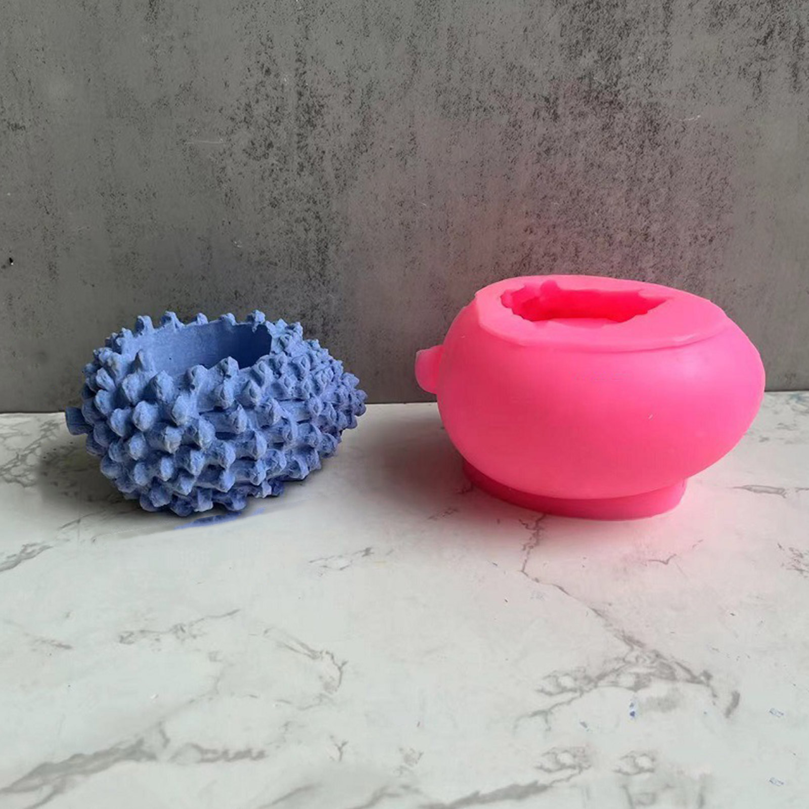 BQBQERT Holder Resin Mold,Cement Gypsum Flower Silicone Epoxy Resin Casting for Jewellery Storage Box