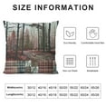 thumbnail image 5 of YINGXI Deer Bear Throw Pillow CoverGeometric Plaids Red Double Sides Print Cushion Cover for Bed Sofa,Pine Trees Rustic Farmhouse AdventurePack Square Couch Pillow Cover 24x24in, 5 of 5