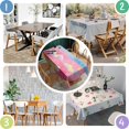 thumbnail image 4 of Colorful Cloud Star Pattern Rectangle Tablecloth 60"x84",Waterproof Polyester Rectangle Table Cloth, Wipeable Spillproof Polyester Tablecloth for Dining, Camping, Indoor and Outdoor, 4 of 5