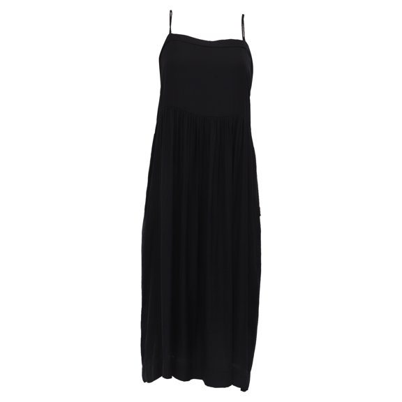 Pre-Owned Isabel Marant Square Neckline Midi Dress in Black Polyester