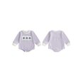 thumbnail image 2 of Rovasas Baby Girl Striped Sweatshirt Romper Broom Long Sleeve Bodysuit, 2 of 9