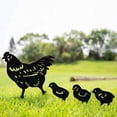 thumbnail image 1 of Estacas de jardín XCF 4 piezas diseño de gallo color negro, 1 of 4
