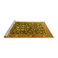 thumbnail image 2 of Ahgly Company Machine Washable Indoor Square Persian Yellow Traditional Area Rugs, 8' Square, 2 of 4