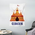 thumbnail image 1 of Circus Decor Wall Hanging Tapestry, Illustration of Old Striped Tent in Retro Style Old Fashion Joy Theater Art Work, Bedroom Living Room Dorm Accessories, 40 X 60 Inches, by Ambesonne, 1 of 1