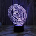 thumbnail image 2 of 3D Ring Night Light LED Illusion Lamp Bedside Desk Table Lamp, Loveboat 7 Color Changing Lights with Acrylic Flat & ABS Base & USB Charger as Home Decor and A Best Gift, 2 of 7