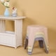 thumbnail image 5 of Ounissouiy Taburetes domésticos para niños, asientos seguros y elegantes para los más pequeños, taburetes pequeños gruesos de moda, bancos de Conjuntos de muebles de dormitorio rosa, 5 of 6