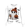 thumbnail image 4 of Kakishop Halloween Shirt Women Halloween Sweatshirts for Women Ghost Pumpkin Long Sleeve Shirt Graphic Tees Fall Pullover Tops,White, 4 of 4