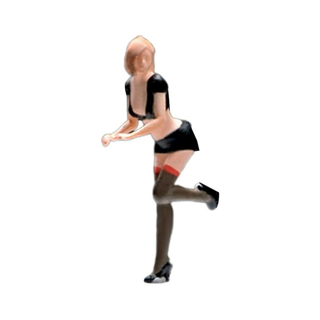 HILABEE Jouet Miniature de Simulation 1/64 Modèle de Personnage Jeu de Rôle Figurine Peinte pour Noir