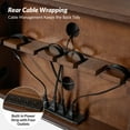 thumbnail image 4 of Modern 63" TV Stand for TVs up to 70" with Geometric-patterned Brown, 4 of 8