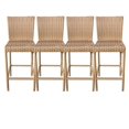 thumbnail image 1 of TK CLASSICS Tabourets de Bar en Osier pour Extérieur Laguna - Ensemble de 4, Caramel, 1 of 2