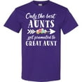thumbnail image 3 of Inktastic Only the Best Aunts Get Promoted to Great Aunt with Flowers T-Shirt, 3 of 5