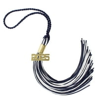 Graduation Tassel 2025 NAVY/WHITE - Tassel Depot Brand
