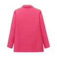 thumbnail image 4 of Fayshow0 Fashion Women Turn Down Collar Long Sleeve Casual Coat Cardigan Blouse,Hot Pink Xl, 4 of 4