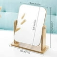 thumbnail image 6 of Desk Mirror, Wooden Mirror 360 Degree Portable Adjustable Table Desk Mirror Bathroom Living Room Shave Makeup Mirror (Extra Large), 6 of 6