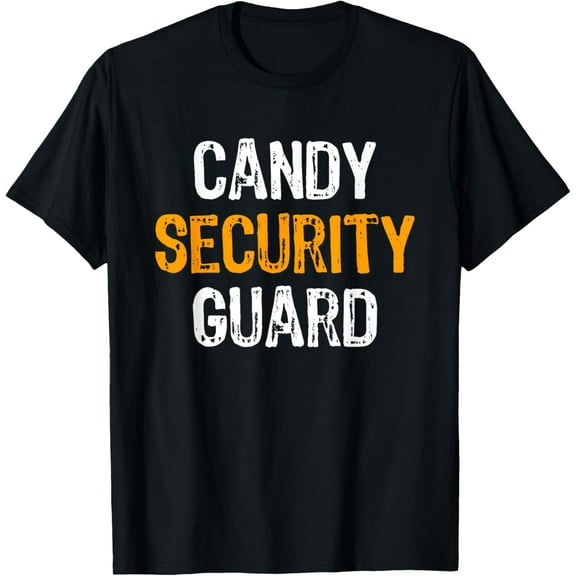 Candy Security Guard Halloween Costume Adult Mom Dad Lazy T-Shirt