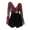 EVogues Floral Lace Sleeve Top - Square Neck, Sheer Sleeves, Made In USA, Plus Sizes Available