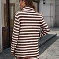thumbnail image 4 of yillto Mock Neck Tops for Womens Sweaters Oversized Baggy Striped Long Sleeve Fall Trendy Clothes, 4 of 5