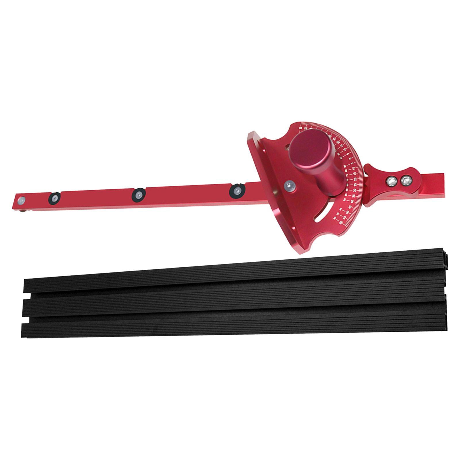 figatia Table Saw Miter Gauge Miter Bar Pivoting Locking Mechanism Angle Plate Ruler Fence with Angle for Router Tables 2 Piece