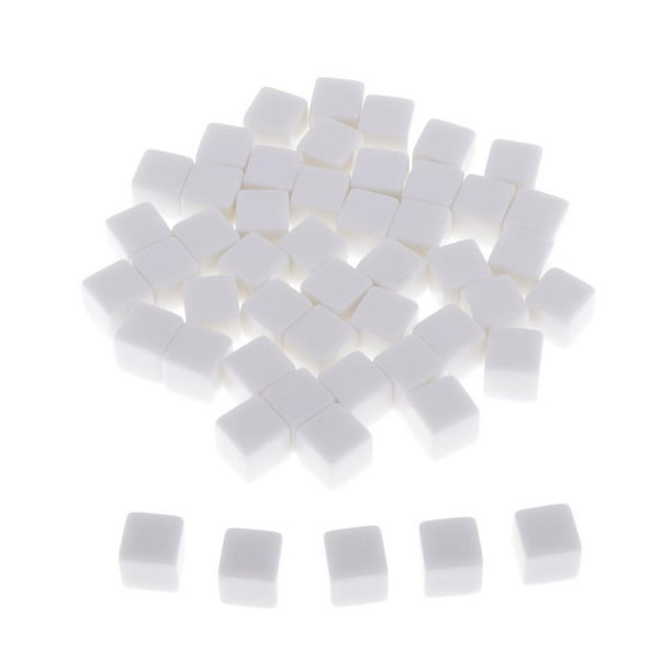 50 piezas dados en , bloques de dados de escritura de 14 mm para manualidades, fabricación de rompecabezas, juegos de Yotijar Dados de juegos de mesa