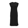 thumbnail image 6 of ClodeEU Women's Crew Neck Sleeveless Maxi Tank Dress with Side Slit,Casual Loose Summer Vacation Dress Black,Women's Plus XXL, 6 of 6