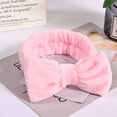 thumbnail image 5 of Paquete de 5 diademas de spa, diadema de maquillaje de lana coral, diadema cosmética para lavarse la cara, diademas con lazo para tela de ducha, diademas para mujeres, banda para el cabello, 5 of 5