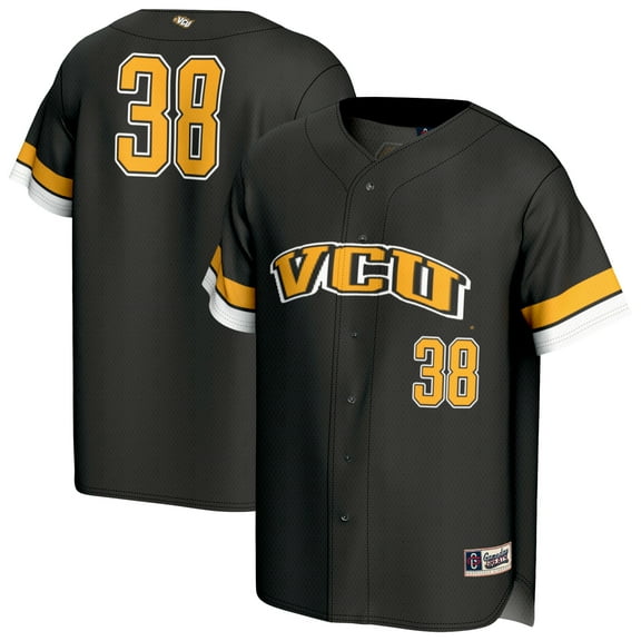 Youth GameDay Greats #38 Black VCU Rams Lightweight Collegiate Baseball Fashion Jersey