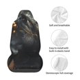 thumbnail image 4 of Balery Black And Gold White Horse Funda de Asiento para Auto con Diseño - Cubierta Frontal Suave y Transpirable con Protector Antideslizante- 1 Unidad, 4 of 5