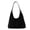 black, variant on Velvet Hobo Bag for Women & Girls, Lightweight Underarm Shoulder Bag with Metal Buckle & Tag Design, Retro Casual Purse for Daily Work Commute (14.57" x 9.84" x 4.33", 0.71 lb)